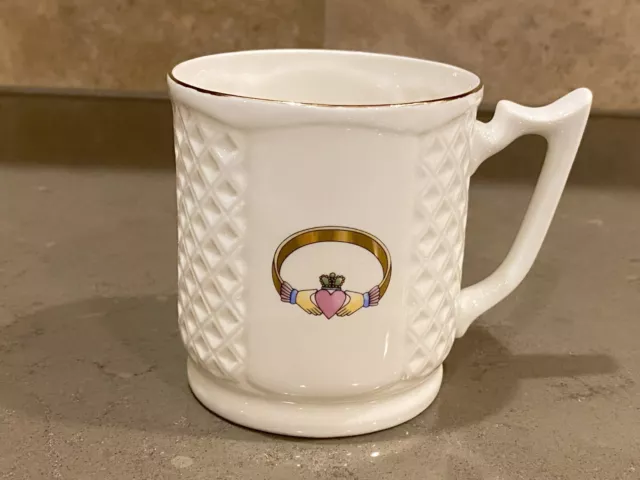 DONEGAL Irish PARIAN Claddagh Ring Mug in Cream Ireland