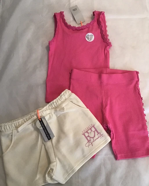 Set mini bambine River Island età 4-5 anni cucito con fiori nuovo con etichette