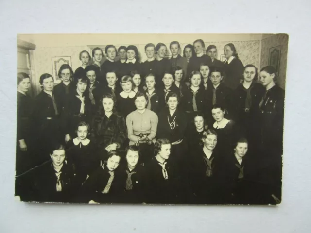 Girl Guide  Scouting real Photo Latvia 1930s