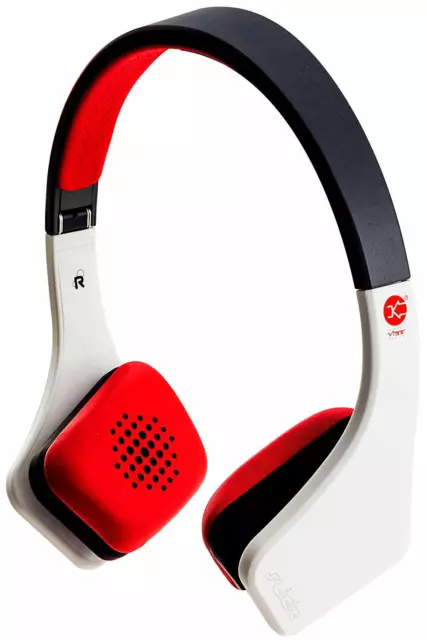 Vibe Slick Foldable Extreme Bass On-Ear Headphones, Audio Black/White/Red NEW