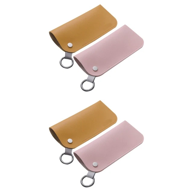 4 Pcs Sunglasses Case Eyewear Holder Microfiber Portable Eyeglasses PU
