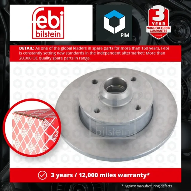 2x Brake Discs Pair Solid fits VW GOLF Rear 83 to 02 With ABS 226mm Set Febi New