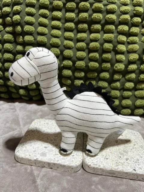 George Asda Small Dinosaur Black And White Dino Soft Toy 6”
