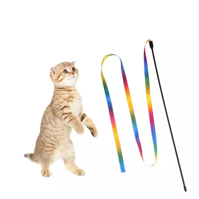 Rainbow Cloth Ribbon Cat Catcher Teaser Toys Lightweight Gifts for Pet Supplies