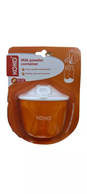 Milk Powder Dispenser 3 Dose of Baby Feeding Formula Storage Pot Container