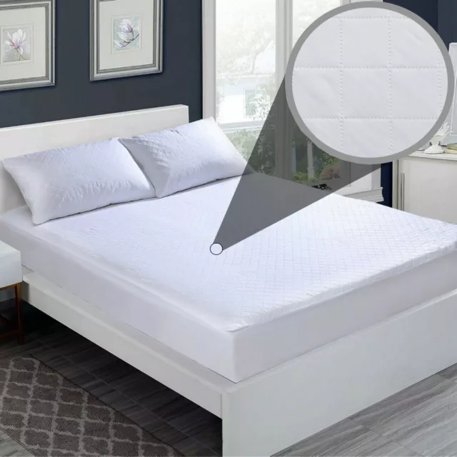 Extra tief Luxus gesteppte Matratzenschutzbezug Spannbettbezug Bettbezug doppelt