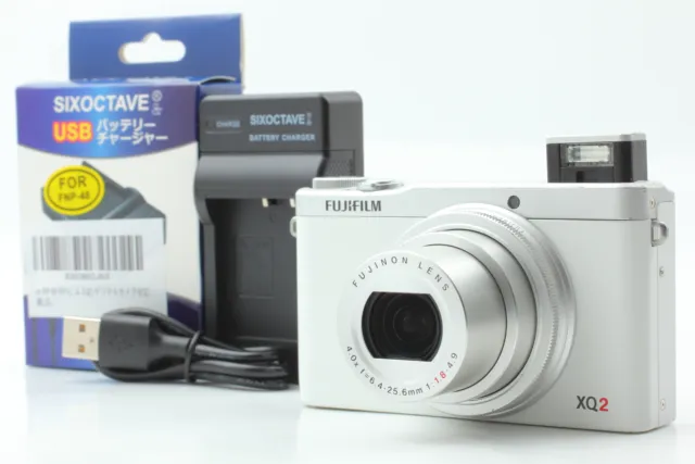 NEAR MINT Fujifilm XQ2 12.0MP WI-FI WIFI Digital Camera White From JAPAN