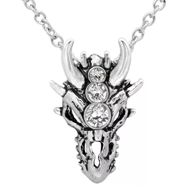 Dragon Necklace dragon skull necklace Pendant Design 3 white Swarovski Crystal