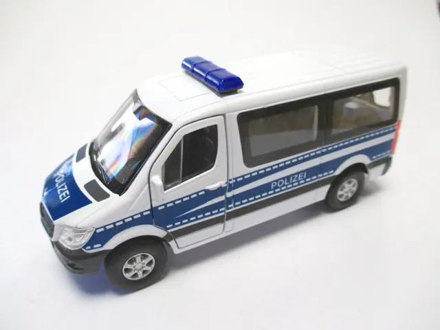 Mercedes Sprinter Polizei Modellauto Metall 12 cm diecast Welly Model 2