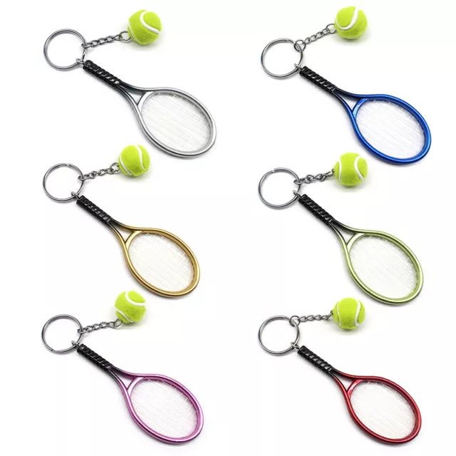 Carino Sport Mini Racchetta Tennis Ciondolo Portachiavi Portachiavi Portachiavi Anello Trova ZC