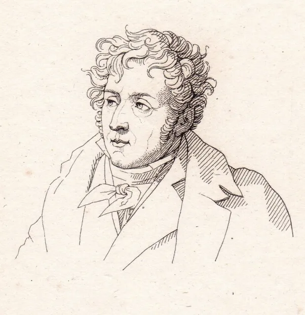 Portrait XIXe François-René de Chateaubriand Saint-Malo Romantisme 1815