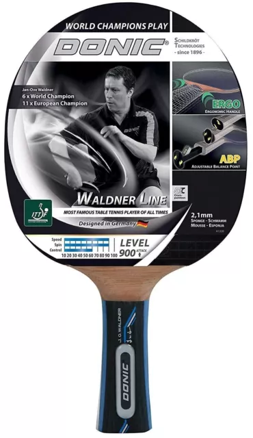 Donic Schildkrot Enfant Waldner 900 Bois Table Tennis Raquette Batte 87 Grammes