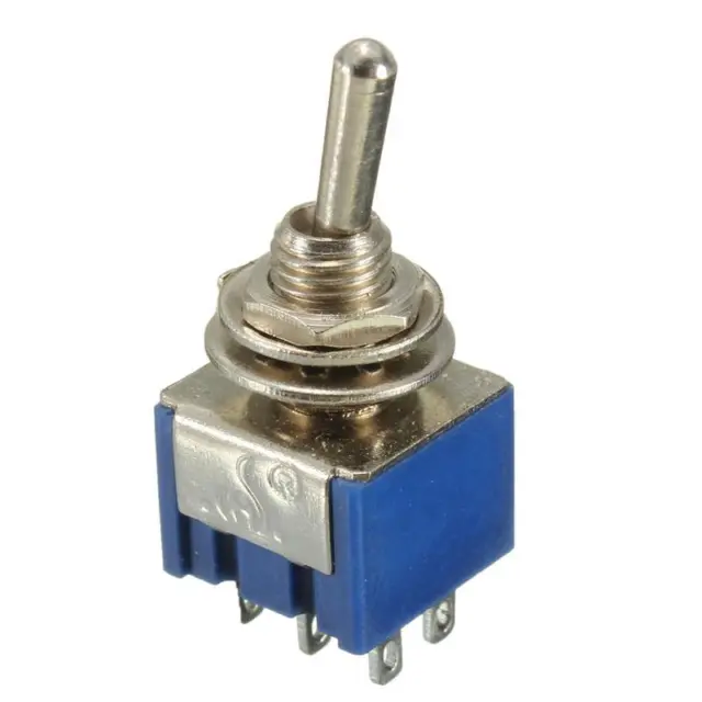 Miniature Toggle Switch DPDT ON-ON  6A 125V New High Quality Free Postage 2