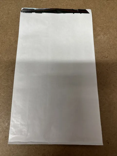 50/100 Jumbo Chicken hot food Bag Foil lined and unprinted white 305 x178 x 70mm