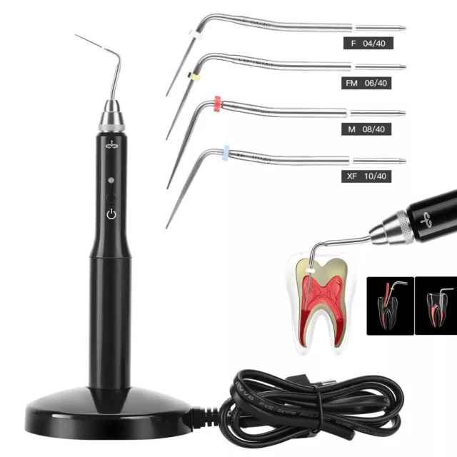 Dental Gutta Percha Obturation System Endo Heated Pen Root F,XF,FM,M Heated Tips