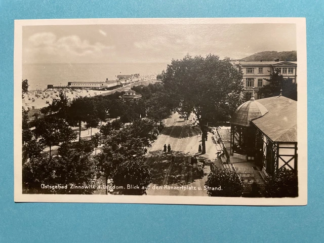 Alte AK von Ostseebad Zinnowitz, Usedom, Blick auf Konzertplatz, nicht gelaufen