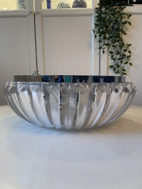 NEXT Aria Flush Crystal Ceiling Light Large Acrylic Plafonnier Contemporary