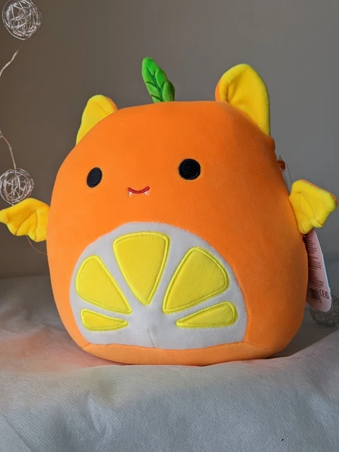 Blacklight Squishmallow 8” Barnet the Orange Citrus Tangerine Fruit Bat BNWT