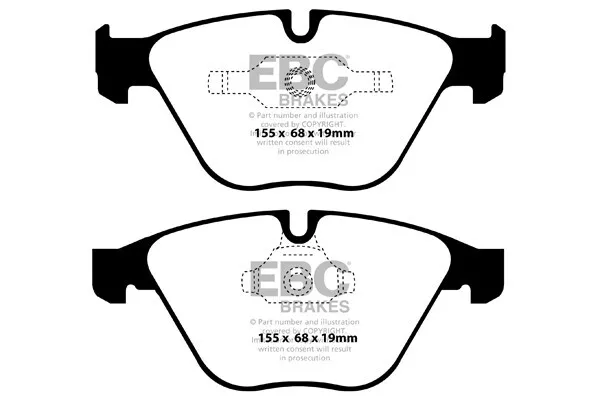 E90 E91 E92 E93 3 Serie 325D 330D 335D Pastiglie Anteriori Ebc Gialle Dp42006R 2