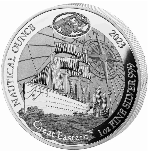 165 YEARS OF GREAT EASTERN NAUTICAL OUNCE 2023 1 oz Silver Proof Coin Rwanda