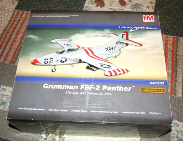 Hobby Master HA7203 Grumman F9F-2 Panther ATU-206 NAS Pensacola New Die cast