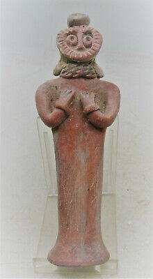 A234 Ancient Syro-Hittite Terracotta Diety Idol Worshipper Circa 1180-780 Bce