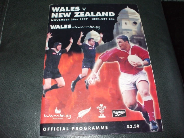WALES V NEW Zealand Rugby Union Programme 29 November 1997 £2.00 ...