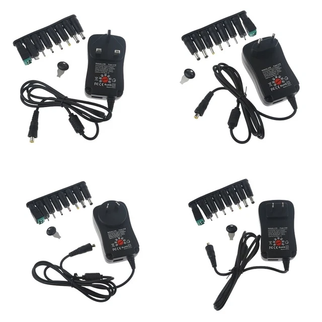 41W for  6V 9V 12V 15V 18V 20V 24V Power Supply Adapter with 5V 1A USB Charger