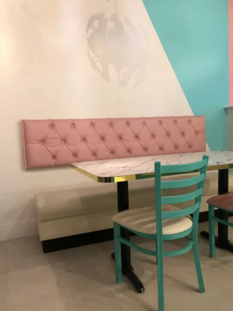 Restaurant/home/hotel Upholstered Fabric/Vinyl Wall Panel with bench seating