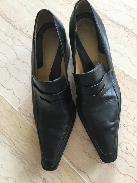 Minelli: Jolies Chaussures Mocassins Cuir Noir Pointure 37