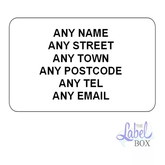 390 Personalised Self Adhesive Pre Printed Mini Return Address Labels