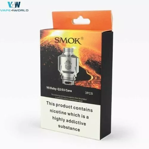 SMOK V8 BABY Q2 EU CORE Coils 0.4ohm Dual Core - Pack Of 3 Replacement 0.4Ω Coil