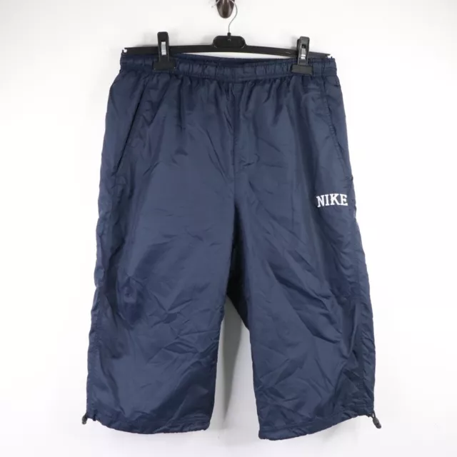 Nike Mens Tracksuit Bottoms L Blue 3/4 Joggers Athletic Shorts Y2K Vintage