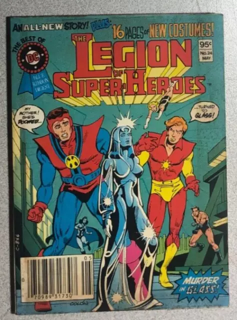 DC BEST OF COMICS BLUE RIBBON DIGEST #24 (1982) Legion of Super-Heroes VG+/FINE-