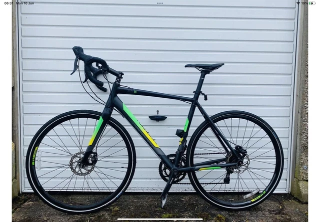 SARACEN HACK 1 2015 Hybrid CX Commuter Bike 58cm Black Green 199.00 PicClick UK