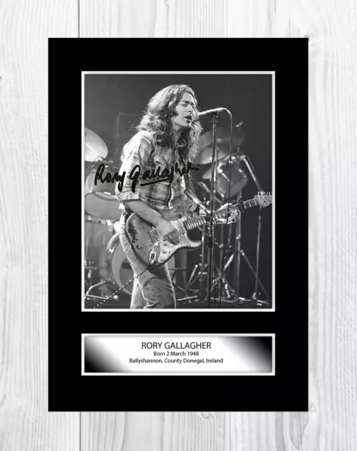 Rory Gallagher 2 A4 reproduction autograph poster with choice of frame