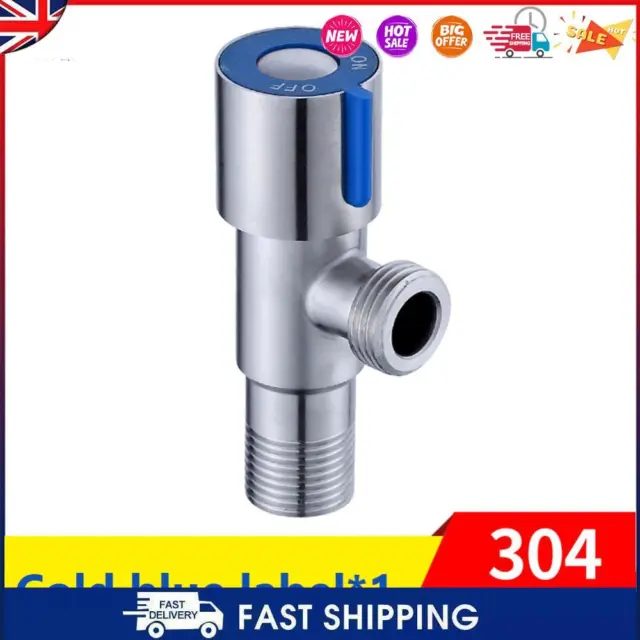 Stainless Steel 1/2 inch DN15 Replace Hot Cold Water Stop Triangle Valve (Blue)