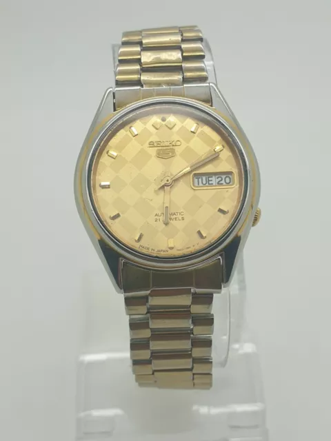 BEAUTIFUL VINTAGE SEIKO 7S26-1390Automatic gold Dial mens Watch #41 £  - PicClick UK