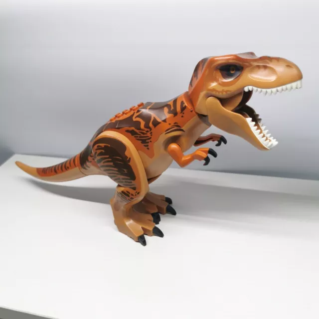 LEGO Jurassic World Brown T-Rex 11" Figura Originale Lego da 75918 Tyrannosaurus