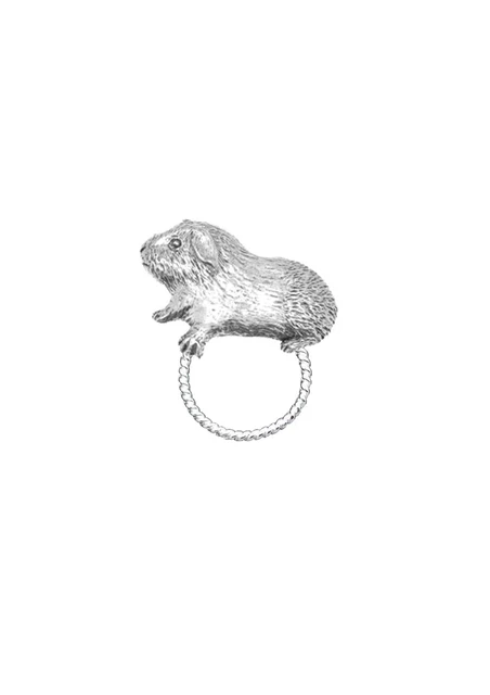 pp-a28 Guinea Pig Brooch drop hoop stylish Holder For your Glasses etc