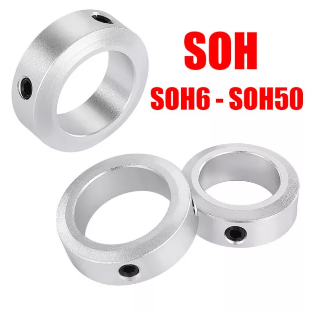 SOH Collare Albero con Grub Vite Anello Limite Fissaggio Vite ID 6mm a 50mm Lega di Alluminio