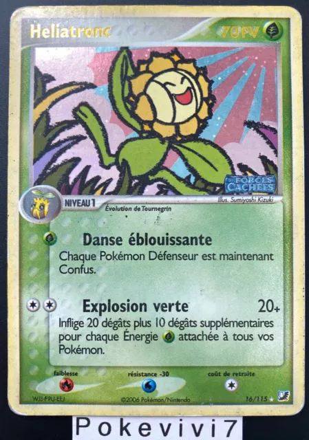 Carte Pokemon HELIATRONC 16/115 Holo REVERSE Bloc EX Forces Cachées FR