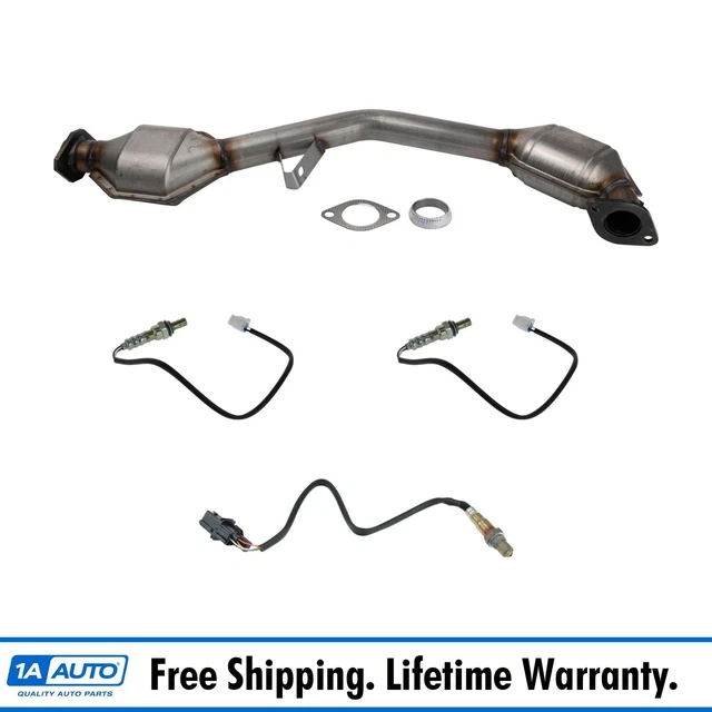 EXHAUST PIPE CATALYTIC Converters Upstream & Down Stream O2 Sensors for