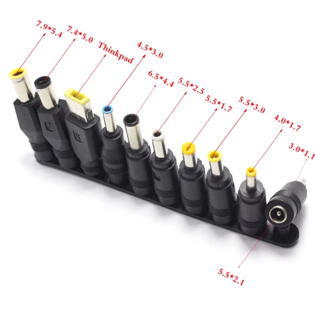 Universal DC 5,5 mmx2,1 mm Anschlüsse Ladegerät Konverter Laptop AdapterSio