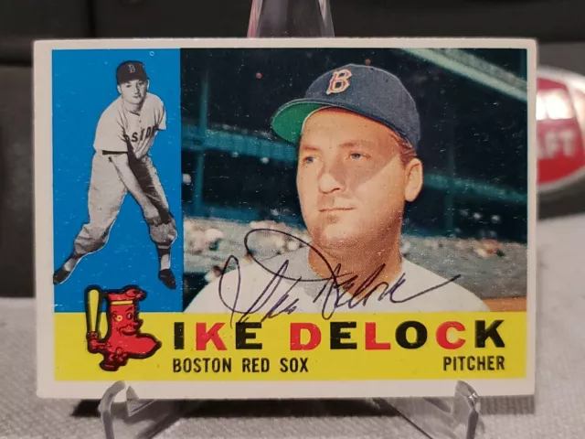 1960 Topps Ike Delock Autographed Card Real Signed Boston Red Sox Guaranteed