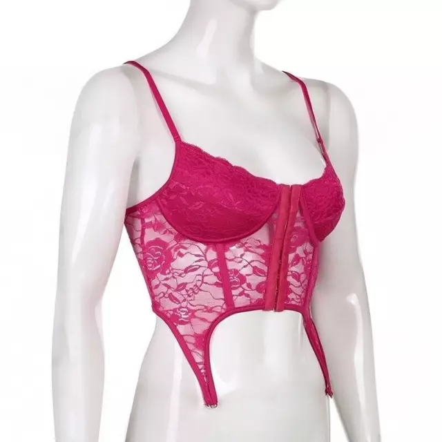 Donna Floreale Pizzo Serbatoio Bustino Reggiseno Bralette Top Corto Sexy Puro