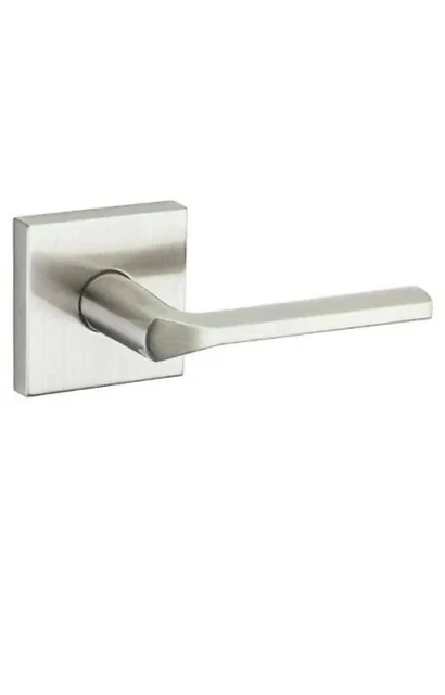 KWIKSET 154LSLSQT15 Lisbon Passage Door Lever Set Square Rosette Satin Nickel