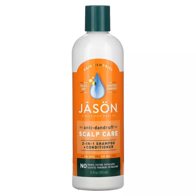 Jason Anti-Dandruff Scalp Care 2 in 1 Shampoo & Conditioner 355ml - Paraben Free