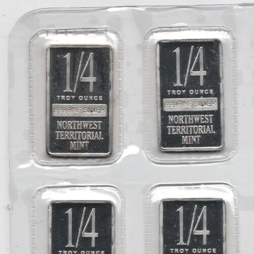 ONE 1/4 oz pure silver bar by northwest territorial mint