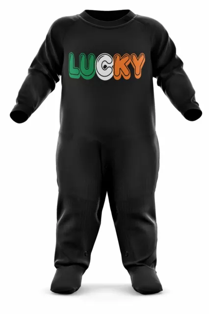 Lucky St Patricks Day Baby Romper Suit Great Gift Paddys Lucky Babygrow Cute Kid